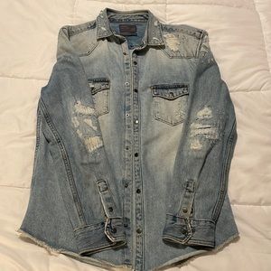 Zara denim button up size medium